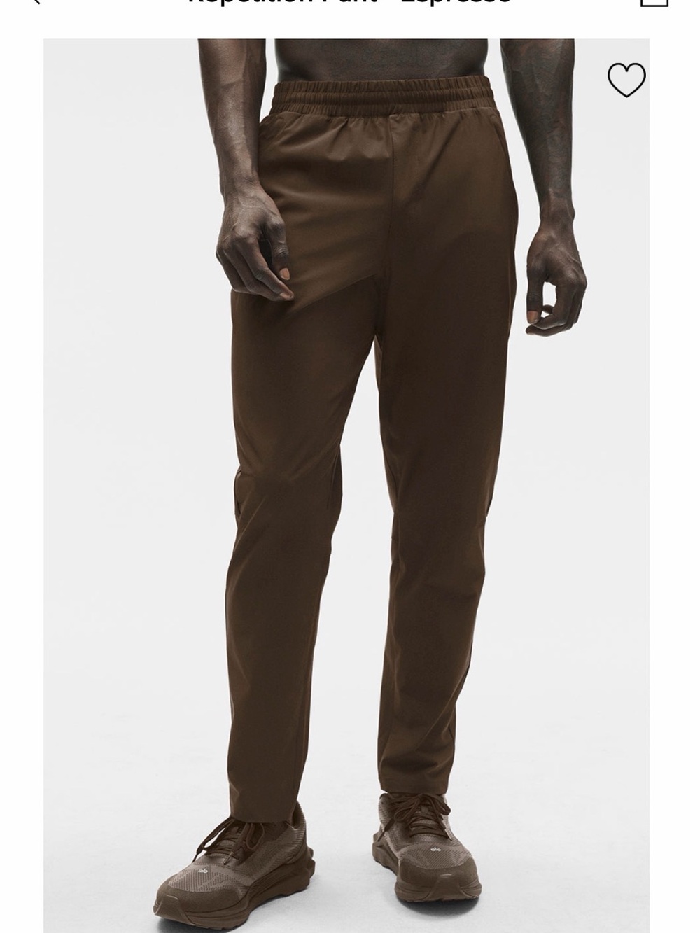ALO Yoga Men’s Repetition Pant Espresso Size M NWT